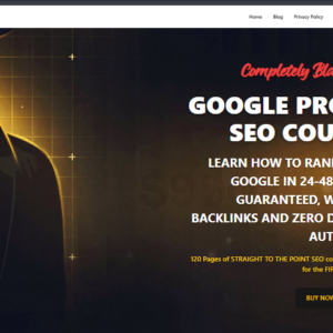 GOOGLE PROOF SEO COURSE -LEARN HOW TO RANK #1 ON GOOGLE IN 24-48 HOURS GUARANTEED, WITH NO BACKLINKS AND ZERO DOMAIN AUTHORITY